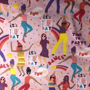 Flannel Fabric Material - 3 1/2 yards Ladies empowerment #655W